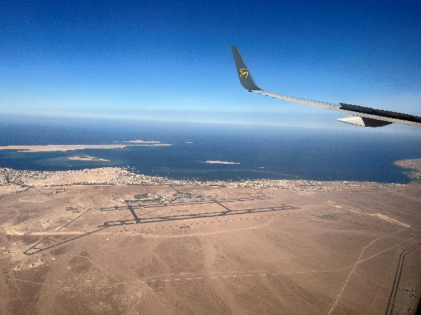 Hurghada Flughafen von oben